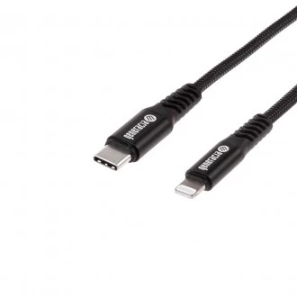 USB 2.0 Lightning - typ C 1,3 m czarny PET