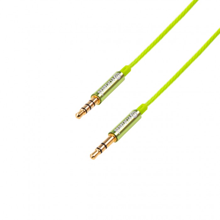 Przewód Audio Jack 3,5mm 1,3m zielony Generacja M