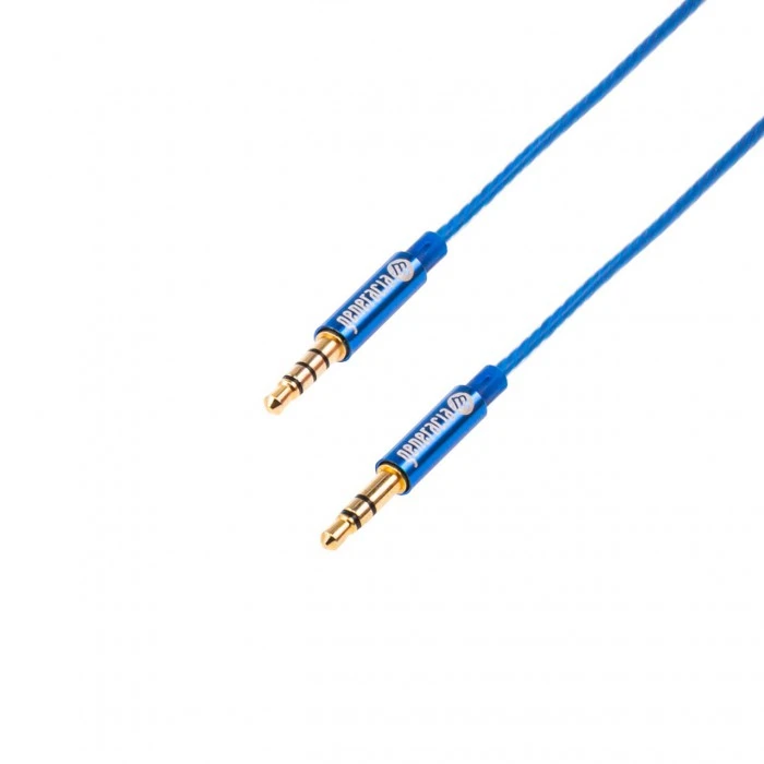 Przewód Audio Jack 3,5 mm - Jack 3,5 mm 1,3m niebieski Generacja M