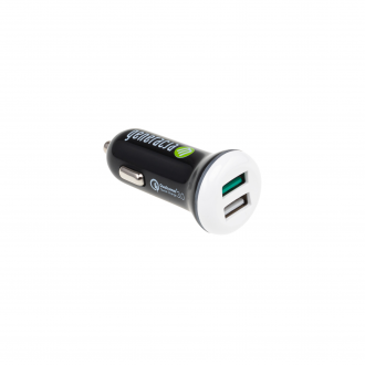 Car charger 2x USB black white Generacja M