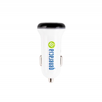 Car charger 5400 mA Quick Charge 3.0 with two USB ports white and black Generacja M