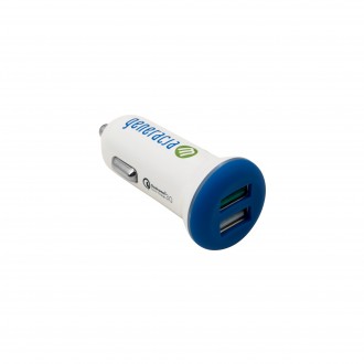 Quick Charge 3.0 с двумя USB-портами бело-синее