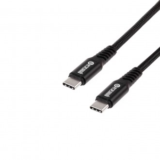 Cable USB 2.0 Type C to Type C black PET Generacja M