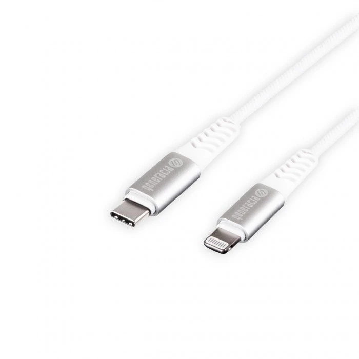 USB 2.0 Lightning - typ C 1,3 m biały PET