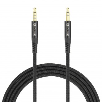 Przewód Audio Jack 3,5 mm - Jack 3,5 mm 1,3m czarny